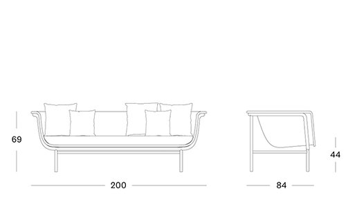 Wicked lounge sofa 3S