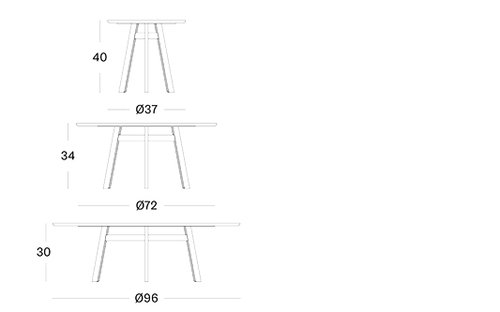 Groove side table