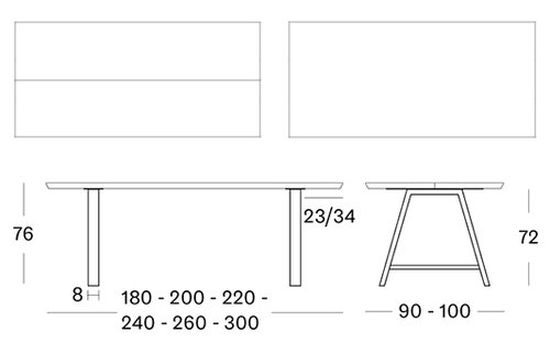 Albert dining table A base