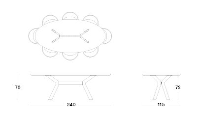 Albert dining table ellipse