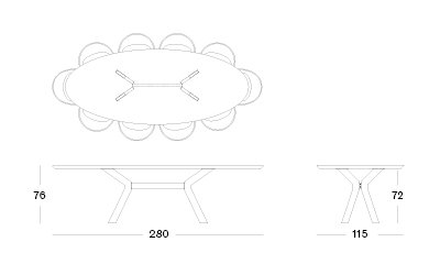 Albert dining table ellipse