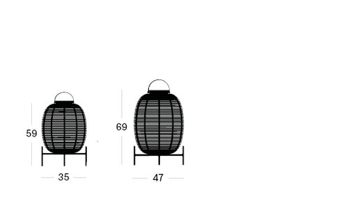 Tika lantern steel base