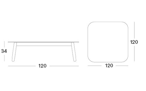 David coffee table 120x120