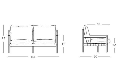 Oda lounge sofa 2,5S